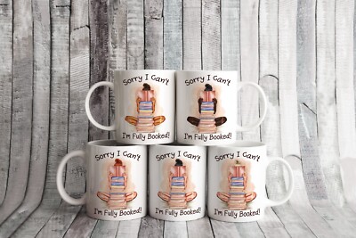 Sorry I Can't I'm Fully Booked! - Niedliche 11 Unzen weiße Keramiktasse - Geschenk für Leser