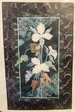 Vtg Sweet Memories Wildflowers Trillium Kit by Bonnie Kaster with some fabric