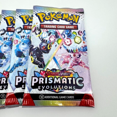 Lot (10) Pokemon TCG Scarlet & Violet Prismatic Evolutions Booster