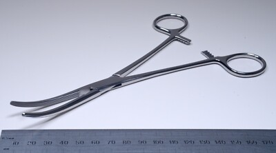 Codman #32-4151 Rochester-Carmalt Curved Forceps 8