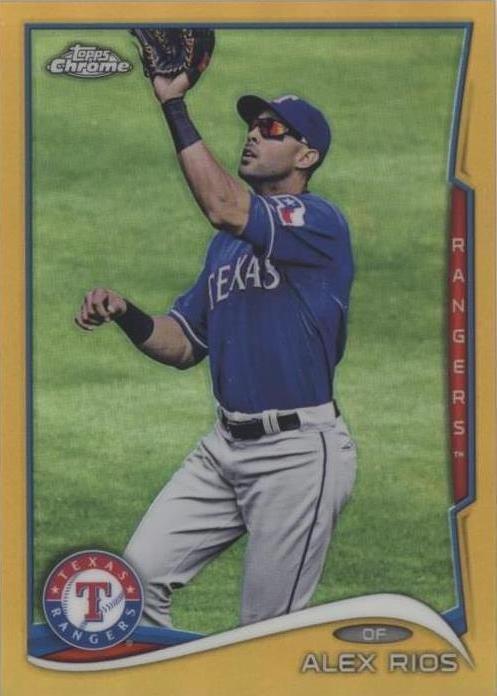 Alex Rios Mohawk 2014 Topps Chrome - Alex Rios #180 Gold Refractor /50 for sale online ...
