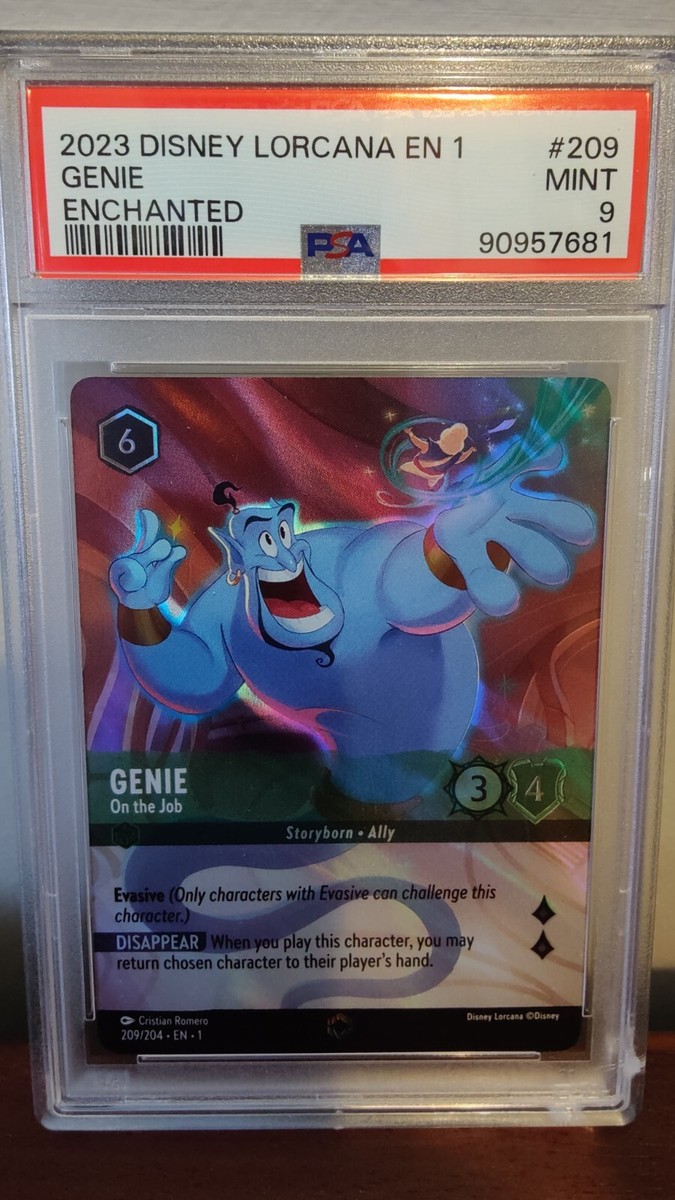 ロルカナ Lorcana エンチャンテッド enchanted ジニー PSA Double Sword Error Genie PSA 9 Enchanted Lorcana First Print