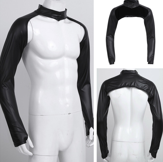 Mens Arm Sleeves Shrug Bolero Motorcycle Costume Clubwear Stage Show