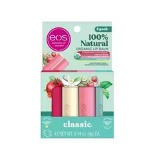 eos 100% Natural & Organic Lip Balm Stick - 4pk/0.56oz  (PACKAGING MAY VARIES)