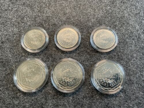 Frankreich / Silbermünzen 3x25 Euro und 3x5 Euro 2013 TOP! - Bild 1 von 2