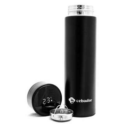 Thermosflasche LED Anzeige Temperatur Thermoskanne für Kaffee Mate Tee 480 ml