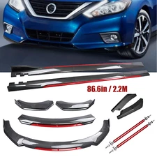 Front Bumper Lip Spoiler Splitter Body Carbon Fiber For Nissan Altima Sedan
