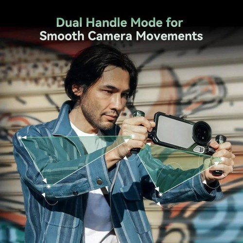 SmallRig x Brandon Li Kit Filtre Cage Mobile à Deux Poignées pour iPhone 15 Pro Max - Photo 7 sur 8