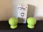 Homer Laughlin Fiesta Ware Chartreuse Salt & Pepper Shakers 2-1/2” Discontinued