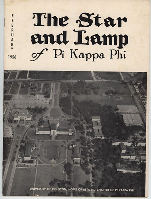 1956 The Star And Lamp Of Pi Kappa Phi University Houston Beta Nu