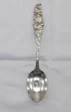 Vintage Mechanics Sterling Silver Souvenir Spoon Brattleboro Vermont  5 Cents