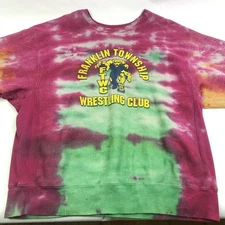 Champion Reverse Weave Franklin Township Wrestling Tie Dye Sweatshirt XXL