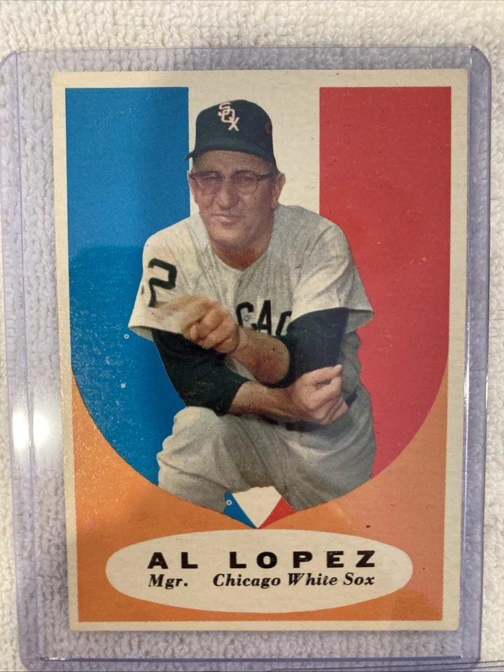 1961 Topps Baseball Mgrs - Temporada 1960 - Al López, Mickey Vernon, Joe Gordon casi nuevo Foto 3 de 4