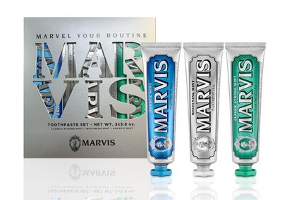 Marvis Best Sellers Trio, Classic Strong Mint, Whitening Mint, Aquatic Mint, ...