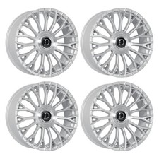 Dolce Roma 22x9 18mm Glossy Sliver Brush Face Wheel 22 Inch Rim New Set Of 4