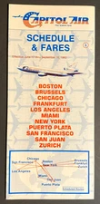 Capitol Air Timetable Effective June 17, 1982