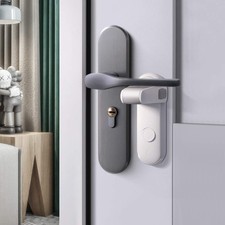 Childproof Door Lever Lock, Baby Safety Door Handle Lock, Easy to Install and...