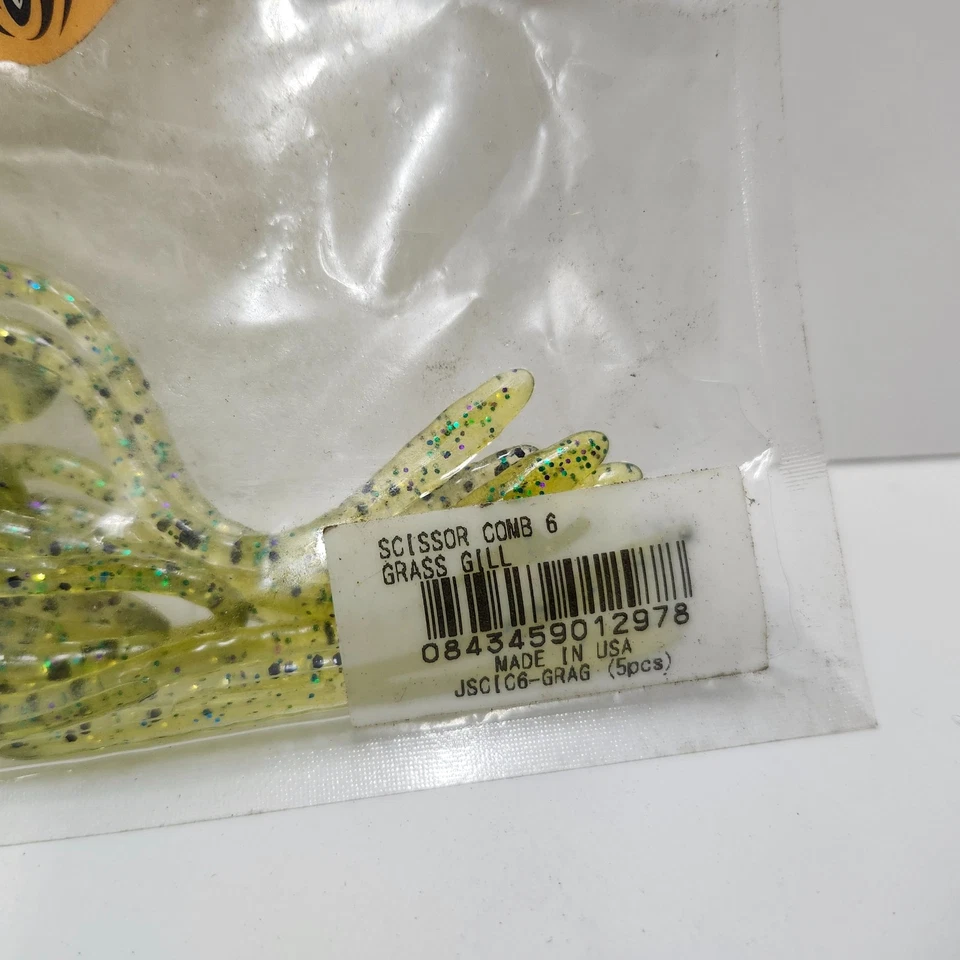 Jackall Scissor Comb Soft Bait Fishing Grass Gill 6in JSCIC6-GRAG - Image 4 of 4