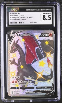 Pokemon CGC 8.5 Charizard V Secret Rare Holo 079/073 Champion's