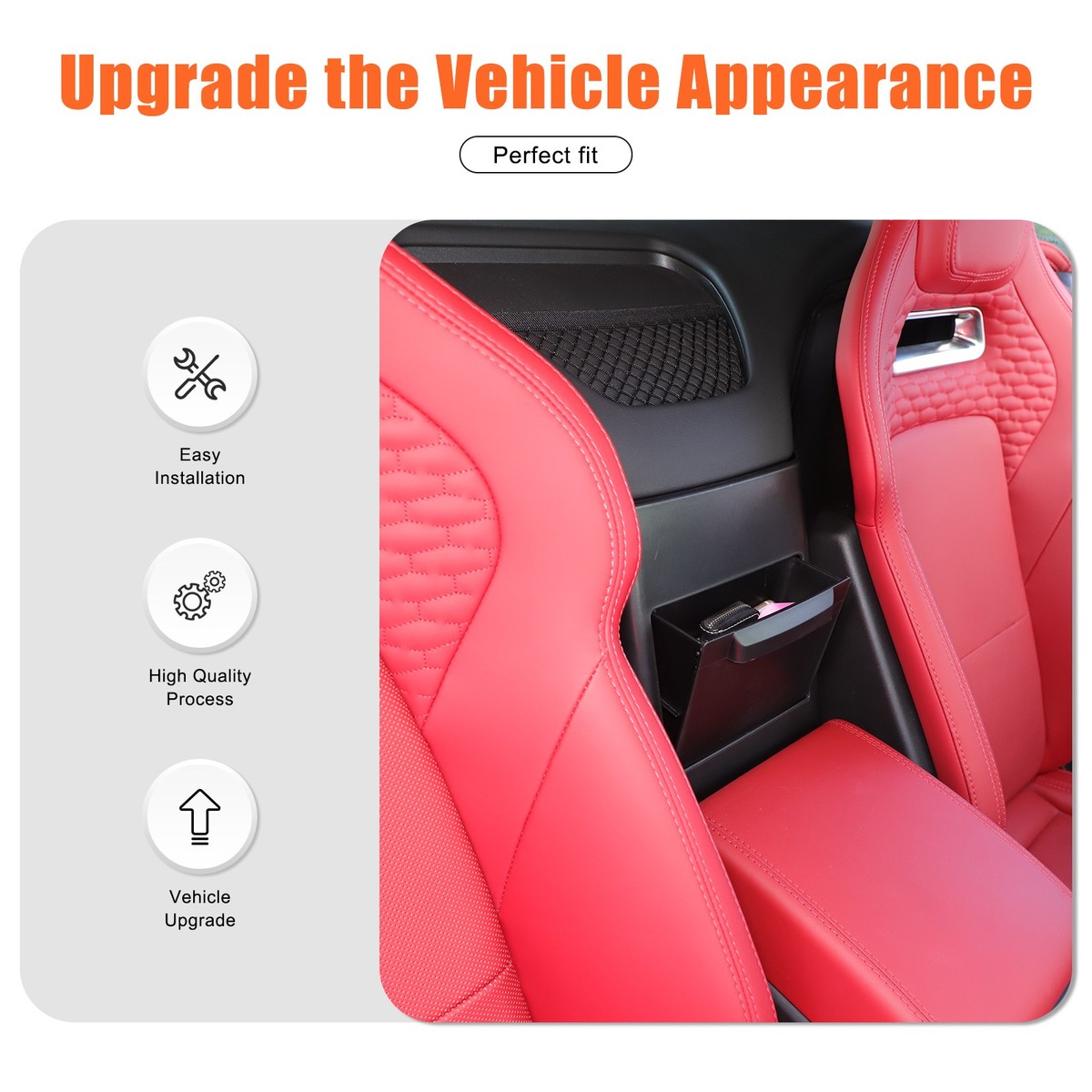 Center Conosle Back Storage Box Trim Cover For Jaguar F-TYPE Coupe