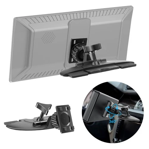 CD Slot Mount for 7-10"CarPlay Screen 360°Rotation Shockproof Car Monitor Holder