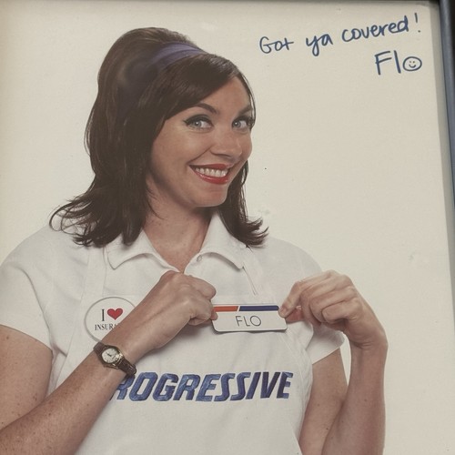Progressive Insurance Flo Framed Print Advertising Agent Promotional Item Slogan - Picture 3 of 6
