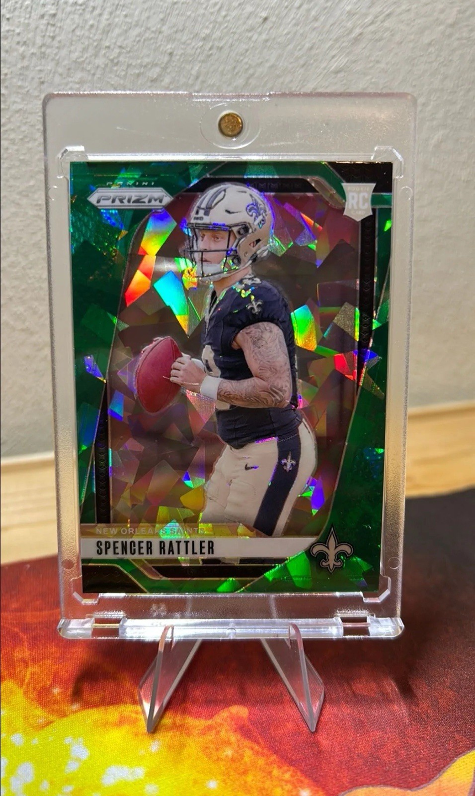 2024 Panini Prizm - Rookies Spencer Rattler #388 Green Ice Prizm (RC)