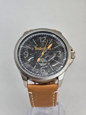 Timberland TB06AV Men’s Watch Brown Leather Strap Quartz New In Box