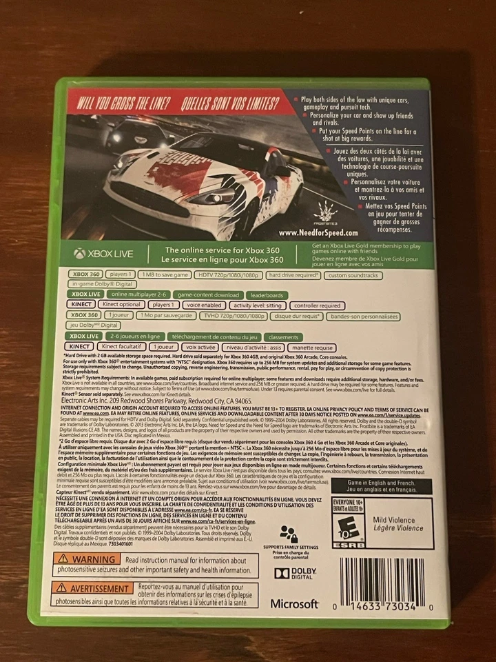 Need For Speed Rivals (Microsoft Xbox 360, 2013) CIB - Tested - Image 2 of 4