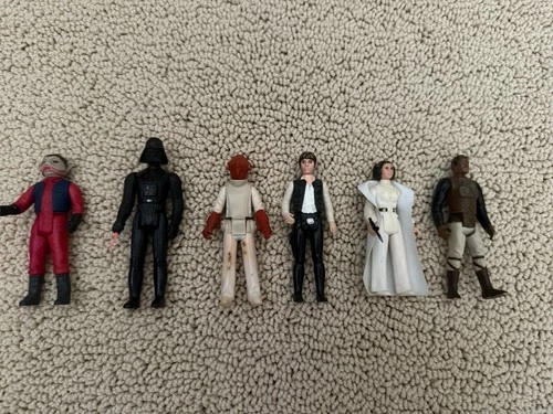 6 Figure Vintage Star Wars Lot W/ Han Darth Leia & Lando