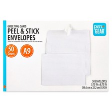 Peel and Stick Self Adhesive Envelopes A9 Size 5.75 x 8.75 Inches White 50 Pack