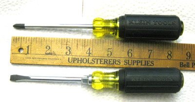 New 2 pcs KLEIN TOOLS Screw Drivers Flat 602- 4 Philips 603+  4 electrician  NOS