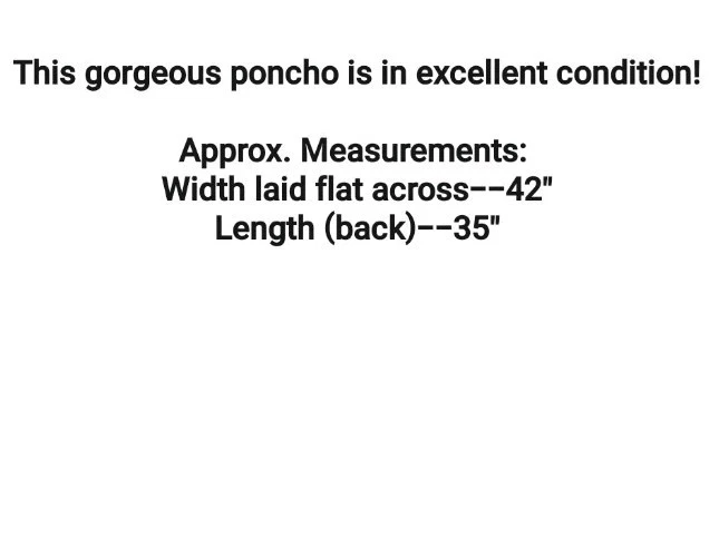 Poncho Suéter Ethyl M Negro Botón Frontal Grueso Tejido Flecos Piel Sintética Borde Capa Foto 2 de 4