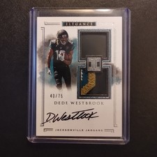 #48/75 Dede Westbrook RPA Rookie Patch Auto 2017 Panini Impeccable Jags Oklahoma