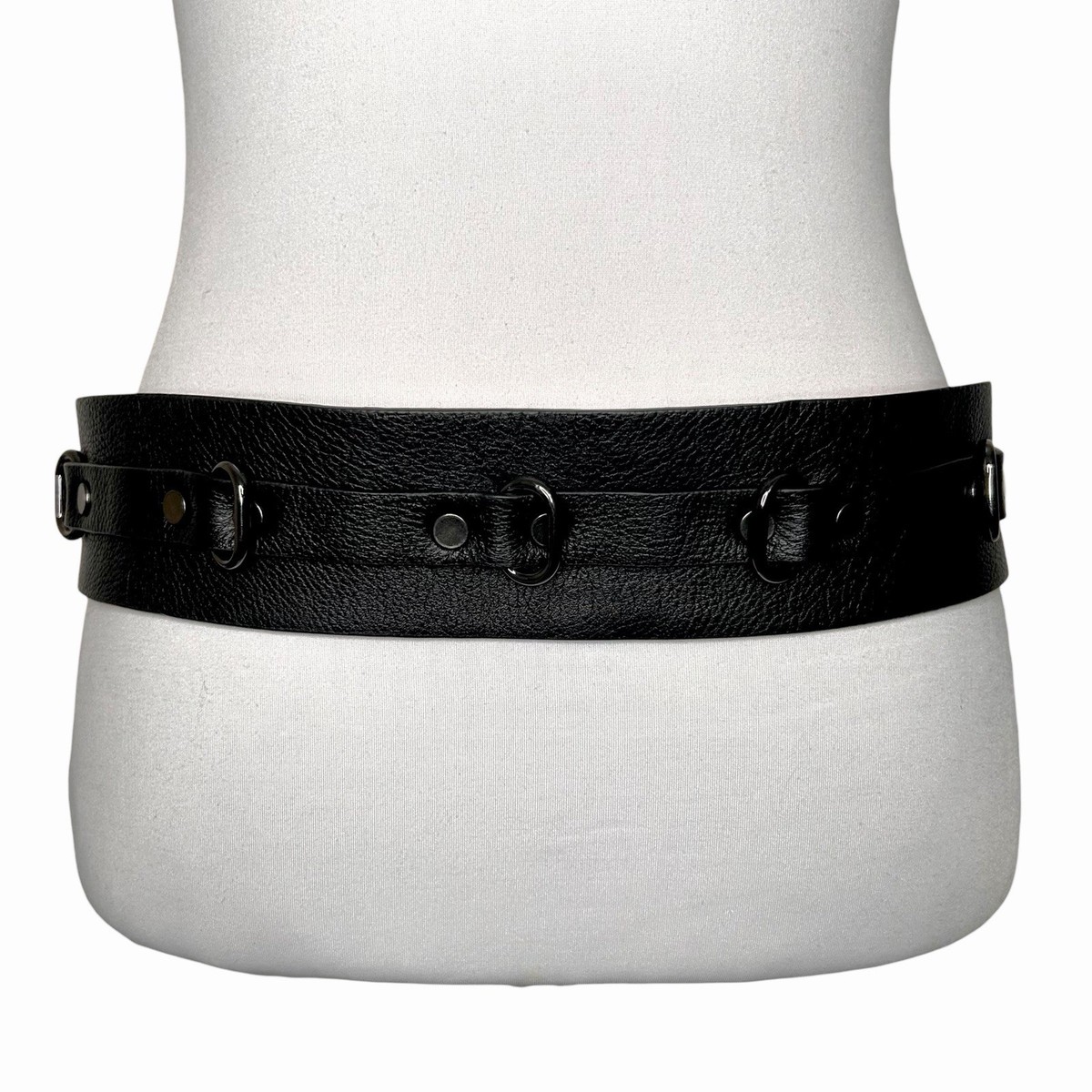 BCBG Max Azria Womens Black Genuine Leather Waist Belt With Buckle Size L BCBGMAXAZRIA Buckle Belts for Women | Mercari main image 3