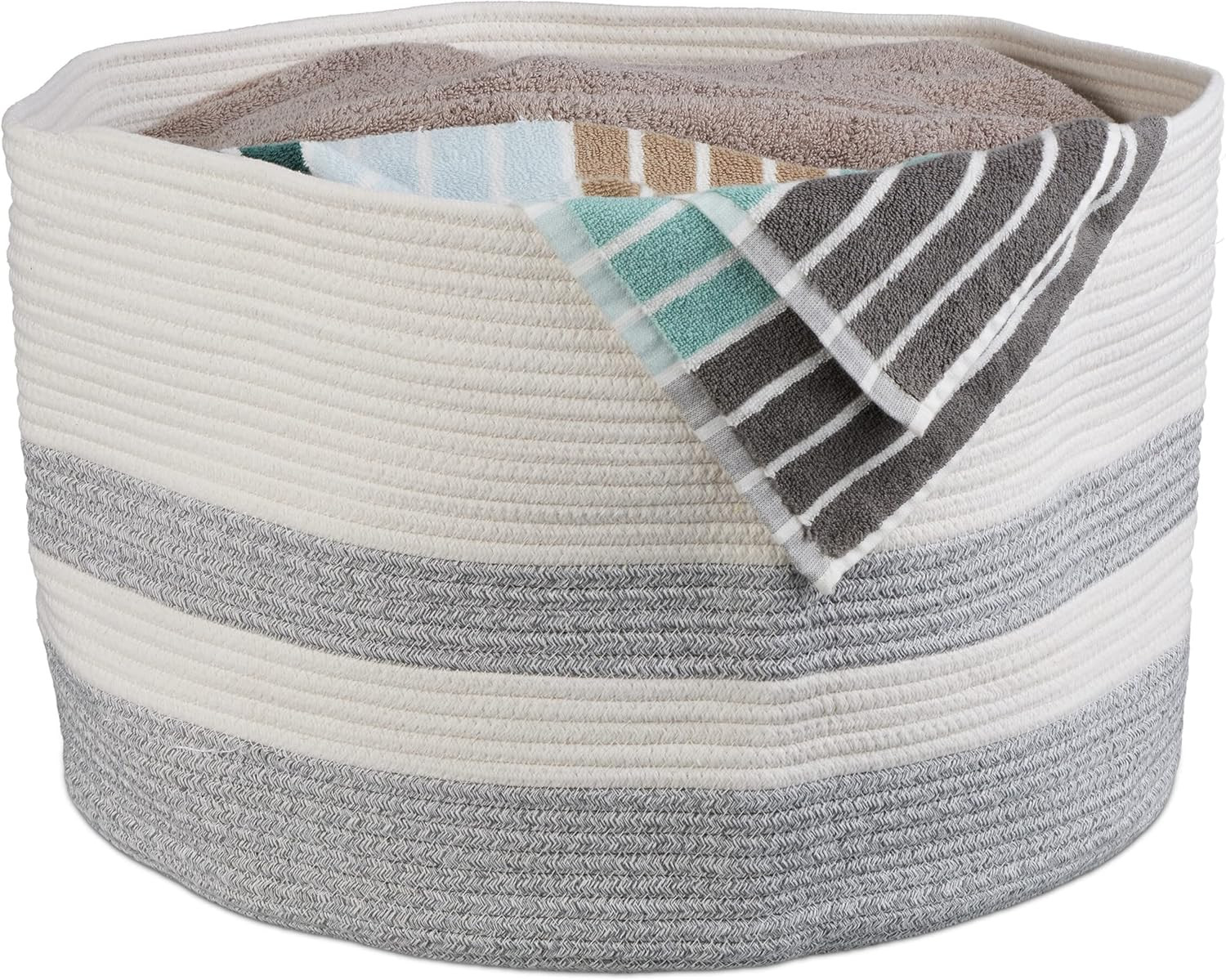 Cestino Portaoggetti, in Cotone, Hxd 35 X 55 Cm, Porta Biancheria per Bagno, Cam