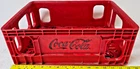 Coca-Cola Red Plastic 12-Bottle Crate 15x11 Stackable HuskyLite Style VTG