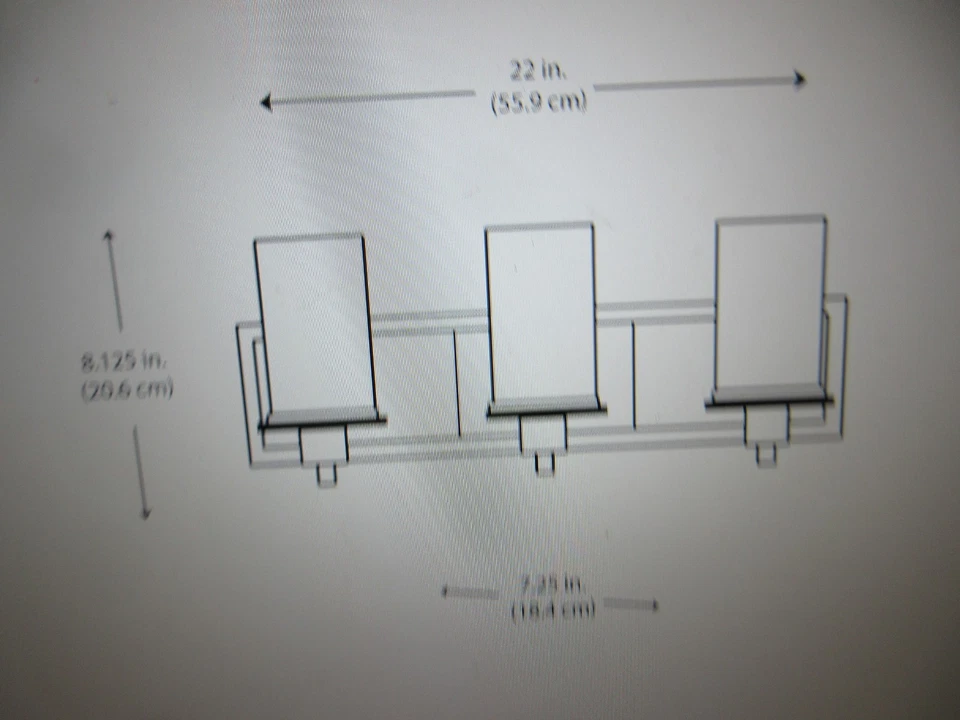 Bel Air Lighting Brighton 22 pulgadas Luz de tocador de baño de níquel cepillado de 3 luces Foto 4 de 4