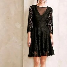 Anthropologie Saylor women's XS zenaida full lace mini dress goth whimsygoth