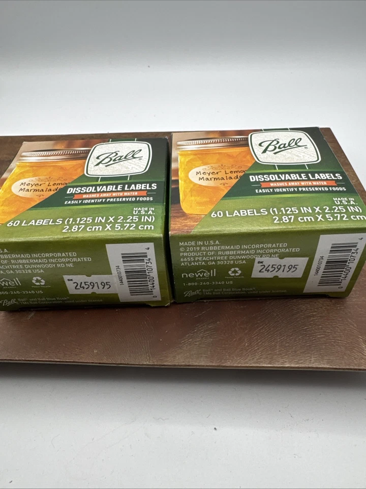 BALL PACK OF 60 DISSOLVABLE LABELS USE ON GLASS OR LIDS MADE IN USA-lot Of 2 - Image 2 of 4