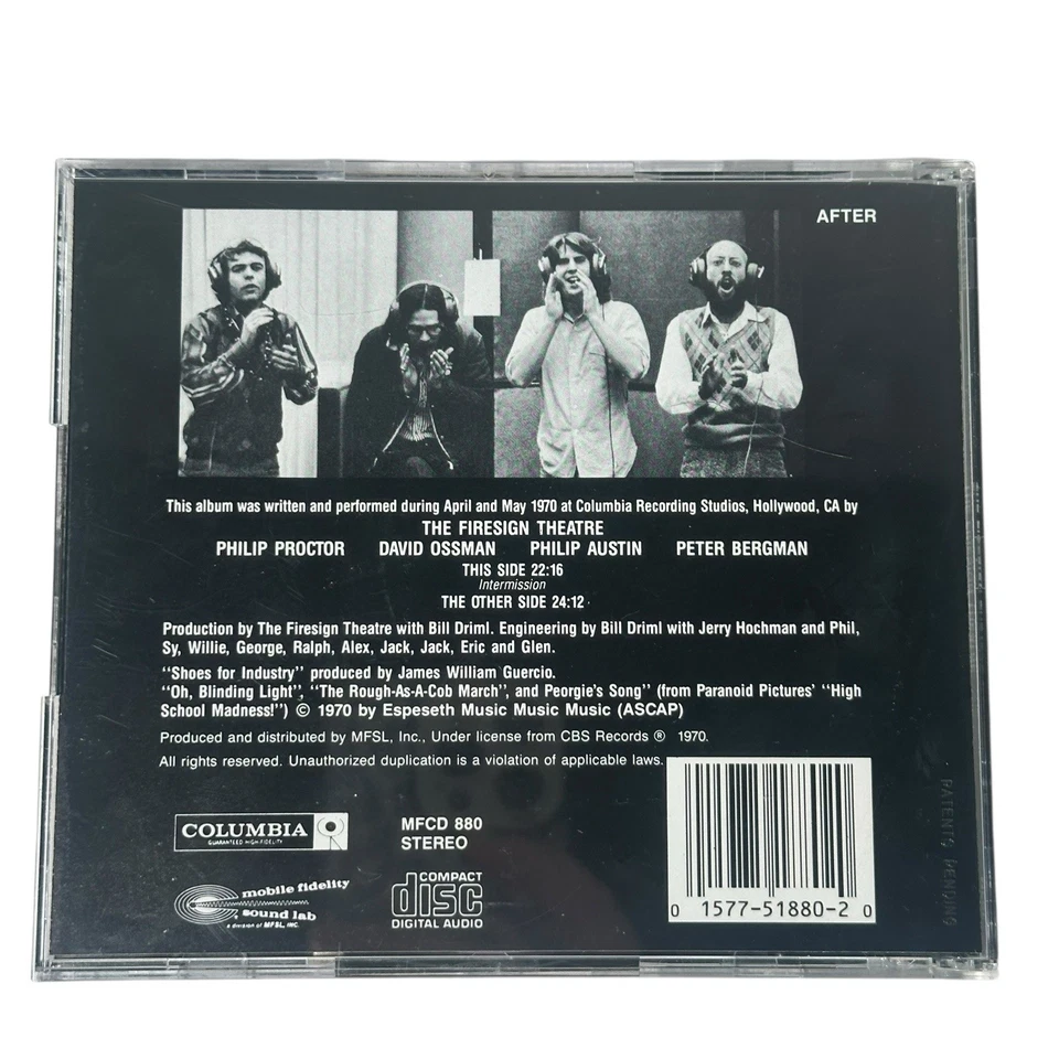 THE FIRESIGN THEATER Don't Crush That Dwarf MFSL ORIGINAL MASTER NEW MINT CD Foto 3 de 4