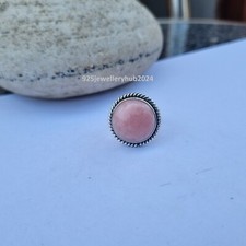 Amazing Pink Opal Gemstone 925 Sterling Silver Handmade Charming Ring PG4102