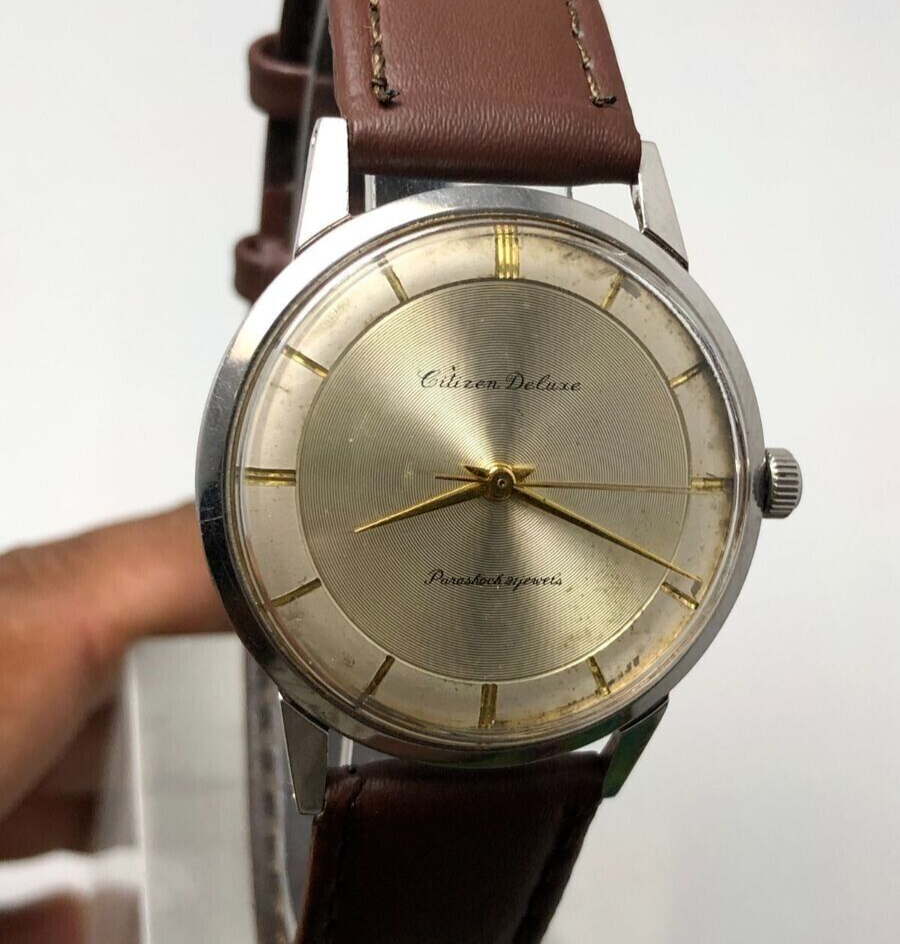 Vintage Citizen Deluxe 5140201A Parashock Manual Winding 21 Jewels