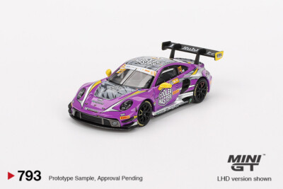 MINI GT Porsche 911 GT3 R #27 HubAuto Racing 2023 FIA GT World Cup