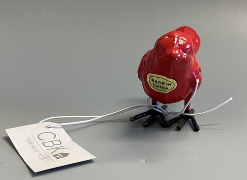 GANZ CBK SMALL IRON STEEL BIRD DISTRESSED RED CARDINAL FIGURINE SKU CB1768986 - 第 1/6 張圖片