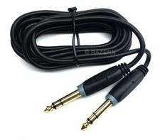 NEW 12 ft Gold Plated 1/4" Stereo Plug Male to Male Shielded Audio Patch Cable