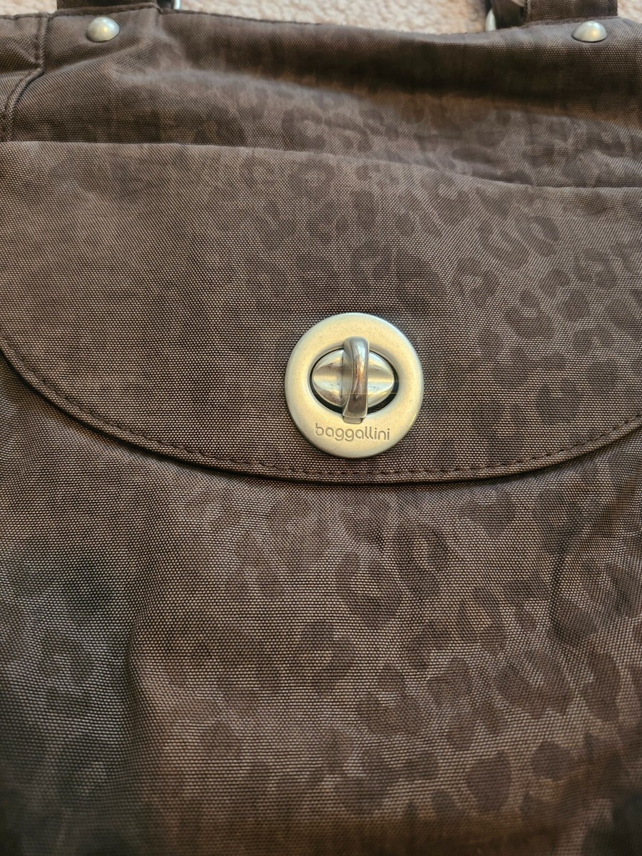 womens BAGGALLINI BROWN NYLON LEOPARD PURSE SHOULDER BAG  display picture 1