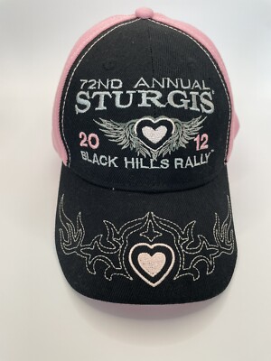 Sturgis 72nd Annual Hat Black‎ Hills Rally 2012 Black and Pink Embroidered New Beautiful Cap Hat 2012 Sturgis Black Hills Rally Black Pink  main image 3