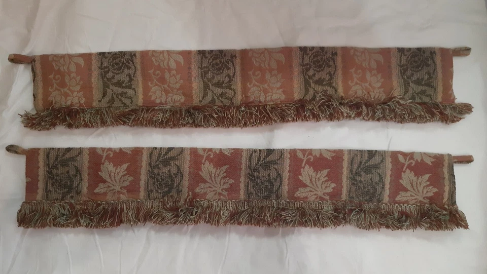 JCP Penney Home: 2 paneles 78x86 y 2 valencias 78x22 y 2 amarres melocotón retazos Foto 3 de 4