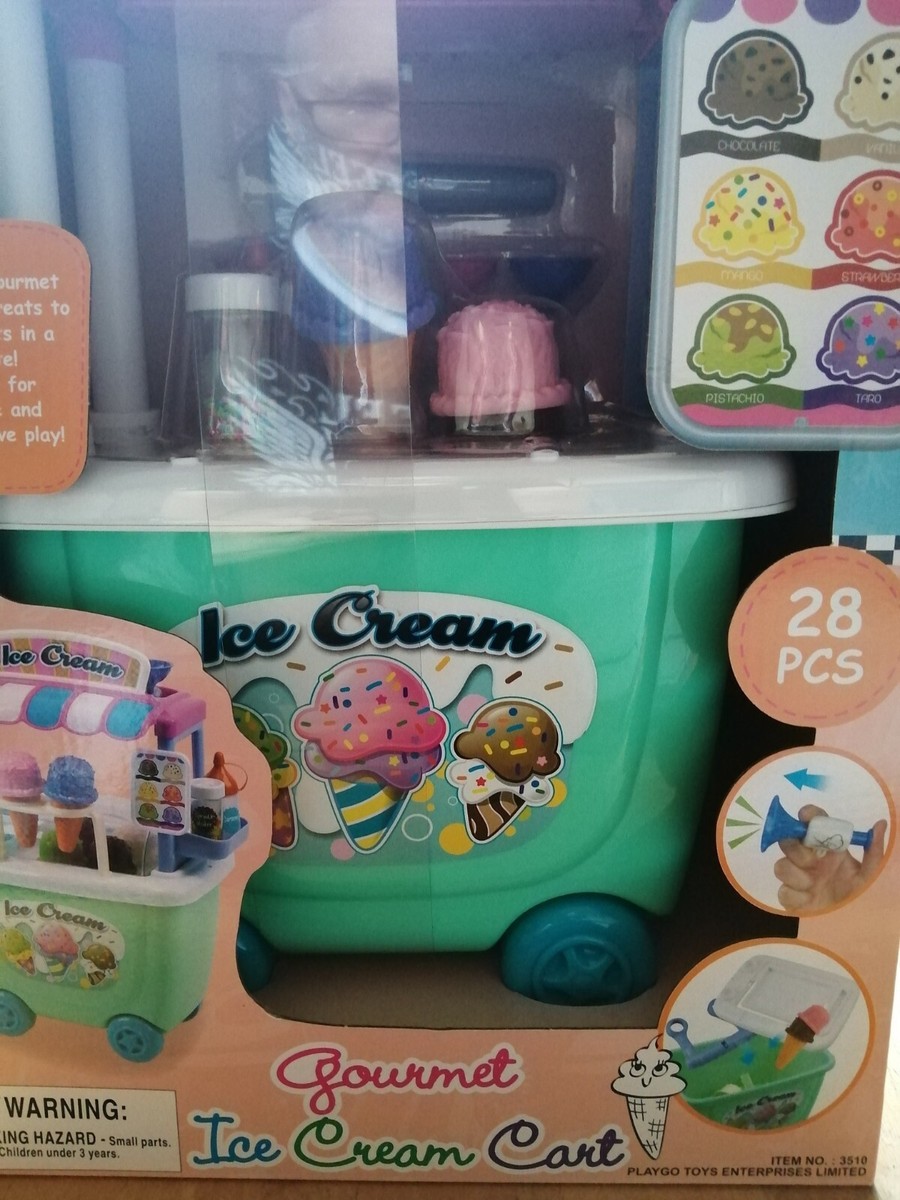 Playgo Ice Cream Cart Gourmet Colourful Ice Cream Kids Toy Shop